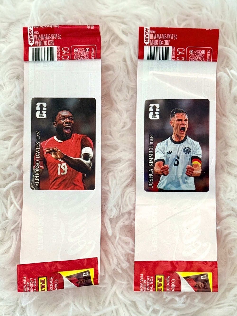 Alphonso Davies + Joshua Kimmich Coca-Cola Fifa World C 2026 Panini Stickers